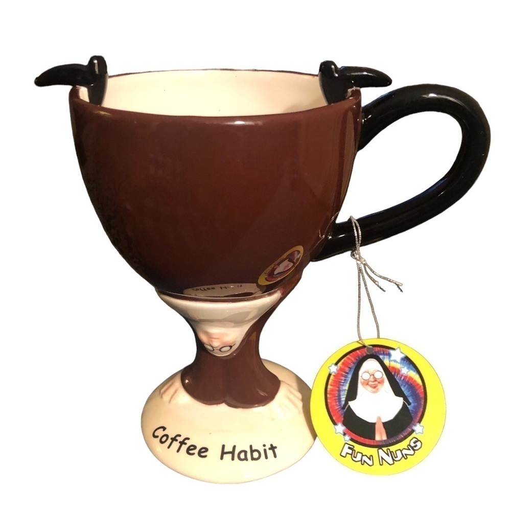 Westland Giftware 2006 Fun Nuns Coffee Habit Coffee Tea Mug Novelty Collectible